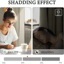 PONY DANCE Rideaux thermiques à œillets, 117 x 137 cm, lot de 2 panneaux, beige clair image 5