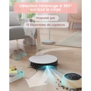 LEFANT N1 Aspirateur robot avec télécommande, silencieux, auto-recharge, puissance d’aspiration de 4500 Pa, recharge automatique, version sans Wi-Fi, idéal pour les poils d’animaux sur sols durs et tapis image 6