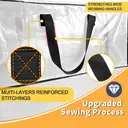 Lot de 4 Grands Sacs de Rangement avec Couvercle, Boîtes de Déménagement Transparentes avec Fermeture Éclair et Poignées pour Vêtements, Linge de Lit, Camping et Déménagement image 4