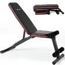 ISE Banc Musculation Pliable/Banc Musculation Plat Pliable , Banc Abdominaux Multifonction, Banc Fitness Abdos Réglable 7 Positions, Banc Inclinable Musculation Homme image 0