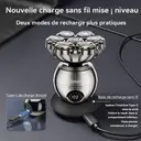 Qiman 8009 Rasoir à 7 têtes avec écran LED intelligent et base de recharge image 3