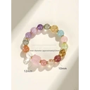 VoxorAI L8 Bracelet en quartz rose naturel artisanal - Rose amour et tendresse image 0