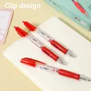 Deli 0,5 mm Gelroller, Büro-Schreibwaren, Rot, 12er-Pack image 3