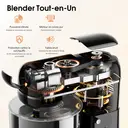 HONINST Mixeur multifonction 7-en-1 sur socle avec tête inclinable et accessoires, 6,5 L - Noir image 3