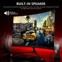 Gawfolk Moniteur incurvé 24,5 pouces 1K Full HD, Taux de rafraîchissement 100 Hz, Temps de réponse 1 ms (MPRT), Courbure 3000R, Haut-parleurs intégrés, AMD FreeSync, Protection oculaire, Antireflet, Faible latence d’entrée, HDMI, Support VESA 75 x 75 mm, Noir image 4