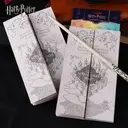 1pc Harry Potter Marauder’s Map Stationery Set Officially Licensed Hogwarts Magical Cosplay Props Movies Anime Peripheral Gilded Tickets Treasure Hunt Map Wizarding World Themed Paper Gift image 4
