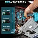 Seesii Akku-Drehschlagschrauber 1000 Nm (740 ft-lbs) 2400 U/min 1/2 Zoll, hoher Drehmoment, mit 2 x 4,0 Ah 21 V Akkus, 5 Sockeln und Koffer, zum Schrauben und Nieten, Reifenwechsel für Auto und LKW image 5