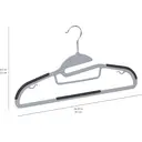 ANQI Srtip Plastic Hangers, Pack of 20, Gray image 3