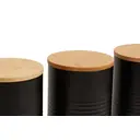 Maison by Premier Set Of Three Alton Black Cannisters image 4
