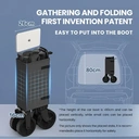 ochama Collapsible Compact Camping Wagon 127L Blue, 200kg Load Capacity, 250L Stackable Capacity, Dual Brake 360° Swivel Wheels, Space-Saving Storage, Heavy-Duty Spray-Painted Steel Tubes, Perfect for Camping, Picnics, Vending, Shopping, Grocery Runs & Moving image 1