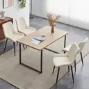 CLIPOP Dining Chairs Set of 2 Velvet Kitchen Chairs with Metal Legs Padded Counter Leisure Reception Chair for Dining Room Living Room Bedroom 0398 cream 47*45*88.5cm image 8