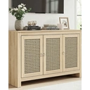 Buffet 3 Portes Galano Jolene - L 119 x I 39.8 x H 76.4cm, Pour salon - Couleur Marron image 3