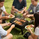 Huacan Barbecue grill, barbecue grill, outdoor portable barbecue grill, household charcoal charcoal charcoal grill, 1 piece image 3