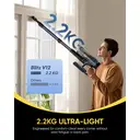 Vexilar V12 Cordless Vacuum Cleaner, 50KPa/450W/50Mins, Lightweight Cordless Vacuum with Anti-Tangle, LED Touchscreen, GreenEye Tech, Detachable Battery, Stick Vacuum for Hardfloor Carpet and Pet Hair UK image 8