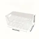 Storage box with integrated handle - Large capacity storage box for cosmetics, towels, soap, and shampoo - Ideal for bathroom cosmetic storage - 2-piece set - Transparent image 2
