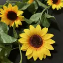 Wei's Moment Lot de 4 guirlandes artificielles en soie tournesol jaune - 2,4 m image 3
