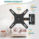 TV Wall Bracket Tilt Swivel for Most 14-42 Inch LED, LCD, OLED Flat/Curved TVs with Max VESA 200x200mm up to 15KG image 2