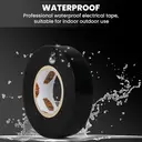 TAPEBEAR Lot de 10 rubans isolants noir - 19 mm x 20 m image 2