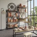 Delia arch floor lamp 149.5 cm high natural metal image 5