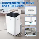 AUX 3-in-1 Mobile Air Conditioner 12000 BTU, Wi-Fi & Remote Control, 4 Modes, R290 Refrigerant, Window Kit Included,Class A Energy image 9