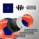 LONGSAIL Ballon de football en caoutchouc haute qualité Taille 4 Orange/Bleu image 6
