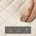 CLIPOP Upholstered Dining Bench, 100 cm Velvet Padded Seat, Ottoman Bench Hallway Bench with Sturdy Metal Legs, Dining Room Bench Seating for Entryway Living Room Bedroom Cream image 4