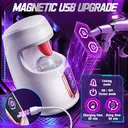 AAV Elektrischer Masturbator Sex Spielzeug für die Männer, Masturbieren | Männer Zunge Oralsex Blowjob mit 10 Schub & 10 Zungen leck Taschenmuschi Training Masturbator für Penis Pussy image 5