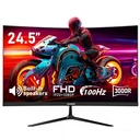 Gawfolk Moniteur incurvé 24,5 pouces 1K Full HD, Taux de rafraîchissement 100 Hz, Temps de réponse 1 ms (MPRT), Courbure 3000R, Haut-parleurs intégrés, AMD FreeSync, Protection oculaire, Antireflet, Faible latence d’entrée, HDMI, Support VESA 75 x 75 mm, Noir image 9