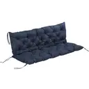 Outsunny Coussin de banc matelas assise dossier pour banc de jardin coussin balancelle canapé 3 places grand confort 150 x 98 x 8 cm bleu image 0