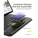 Inateck Coque Clavier Détachable avec Pavé Tactile Compatible iPad pour iPad 11e/10e Gén, pour 10e (10,9")/ 11e (2025 A16), Air 11" M4/M3/M2, Air 6/5/4e, Pro 11 4e-1re, avec Porte-Crayon, AZERTY, Noir KB002 image 4