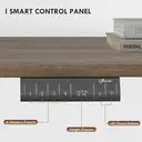 Vinsetto Electric Standing Desk, 140 x 70cm Height Adjustable Sit Stand Desk with 4 Memory Smart Panel, Stand Up Desk for Home Office, Black and Teak image 4