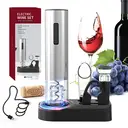 Cuisync Wine Opener Set, 5-in-1 Rechargeable Electric Bottle Opener With Foil Cutter, Wine Pourer, Vacuum Stopper and Storage Case. Ideal Gift for Wine Lovers, VBGS-KP3P-372101KA image 6