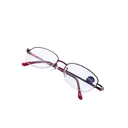 Lunettes de lecture à monture demi cadre rouge 300d image 1