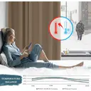 PONY DANCE Lot de 2 rideaux occultants à œillets cappuccino - L 140 x H 145 cm image 1