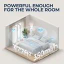 ROUNY Ultrasonic Air Humidifier MOS W3, 4L Top Fill Tank, 23W, 350ml/h Mist Output, 360° Cool Mist, ≤38dB Quiet Operation, Silver Ion Sterilization for Bedroom and Office image 3