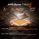 SOYO S4PLUS Mini PC Ryzen 7 H 255 (8 cœurs / 16 threads, jusqu'à 4,9 GHz) Mini ordinateur de bureau 24 Go LPDDR5 RAM 512 Go SSD PCIe 3.0, Micro PC Windows 11 Pro Radeon 780M/6 x USB 3.2/1 x LAN 2,5 G/4K à 120 Hz image 3