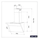 Ciarra Convection Headless Slanted Hood, Matte Black Glass 60CM, Writable, App/Wi-Fi Control, A+++ image 5