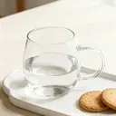 Ju7cer Transparent cup handle Glass Cup Tea Glasses Drinking Glasses Coffee Glass 300ml 1pc image 3