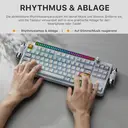 KEYSME Lunar 01 80% Tri-Mode mechanische Tastatur, US-Layout (QWERTY), Gasket-Mount mit Rhythm Light, Hot-Swap-Switches, programmierbarer Drehregler, PBT-Keycaps & 4000‑mAh‑Akku, weiß image 8