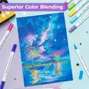 Ohuhu Marqueurs de peinture acrylique - 36 couleurs - Double pointe (pinceau et fin) image 4