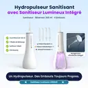 BAIR CARE M11 Hydropulseur dentaire avec assainissement UV (99,9 % d’élimination des bactéries), Très grand réservoir 360 ml, Rangement des buses, Rechargeable USB-C, Autonomie 30 jours, 4 modes de nettoyage, Étanche IPX8 pour appareils orthodontiques et voyage image 1