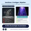 BAIR CARE M11 Hydropulseur dentaire avec assainissement UV (99,9 % d’élimination des bactéries), Très grand réservoir 360 ml, Rangement des buses, Rechargeable USB-C, Autonomie 30 jours, 4 modes de nettoyage, Étanche IPX8 pour appareils orthodontiques et voyage image 2