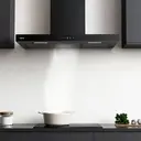 Ciarra Recirculation 90CM Extractor Hood, Wi-Fi & App Touch Control, 650m³/h, Wall-Mount, 4-Speed with Booster, Black Aluminum Filters, Energy Class A+++ image 3