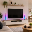LED-Lichtleiste, RGB-Lichtleiste mit App und Fernbedienung, Musiksynchronisation, Timer, intelligente USB-Stromversorgung, Stimmungsbeleuchtung, 25 cm image 3