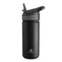 POWCAN by Meoky 18oz Single Spout Straw Sports Bottle -Black image 0