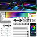 Dreamcolor Acrylic Interior Car LED Strip Light with Wireless APP, RGB 22 in 1 with 175 inches 593 LEDs Fiber Optic Ambient Lighting Kits, 16 Million Colors Sound Active Function Car Neon Lights image 0