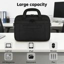 Laptop Bag 15.6 Inch, Laptop Briefcase Men Waterproof, Large Computer Bag Multifunctional Business Shoulder Bag for Men Women Messenger, Black, New Year Sale , Top gift picks image 5