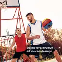 High-quality Rubber Basketball(29.5") Size7# Red/Yellow/Blue image 2