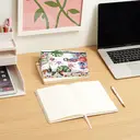 Jubiluu Carnet ligné A5 à couverture rigide en tissu avec marque-page et élastique - Navy Dots image 4