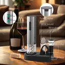 Cuisync Wine Opener Set, 5-in-1 Rechargeable Electric Bottle Opener With Foil Cutter, Wine Pourer, Vacuum Stopper and Storage Case. Ideal Gift for Wine Lovers, VBGS-KP3P-372101KA image 3